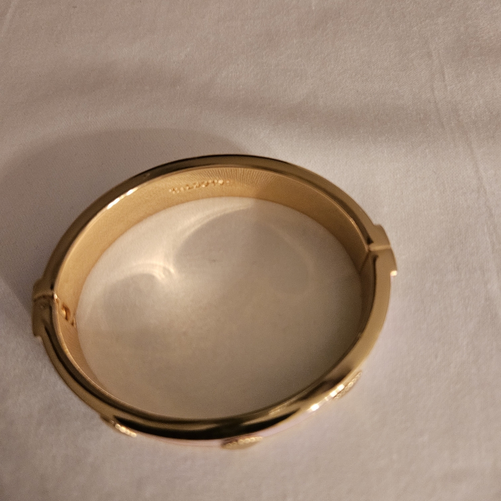 Talbots Gold and Lavender Color  Shell Bracelet - Picture 3 of 8